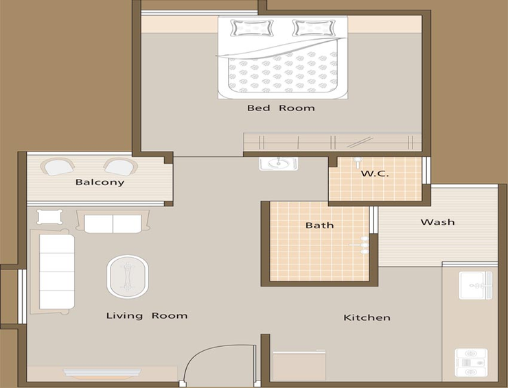 1 BHK Flat in Vinayak Krishna Residency in Kendranagar, Vadodara - Image 766015