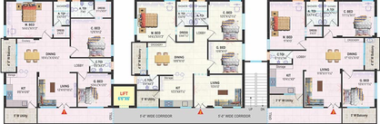Floor Plan of Pinnacle Prashanthi Enclave in Serilingampally, Hyderabad - Image 208344