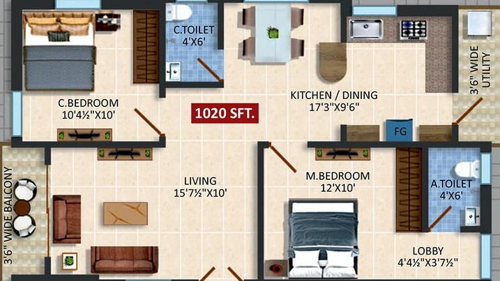 2 BHK Flat in Pinnacle Serene Pearl in Kondapur, Hyderabad - Image 828570