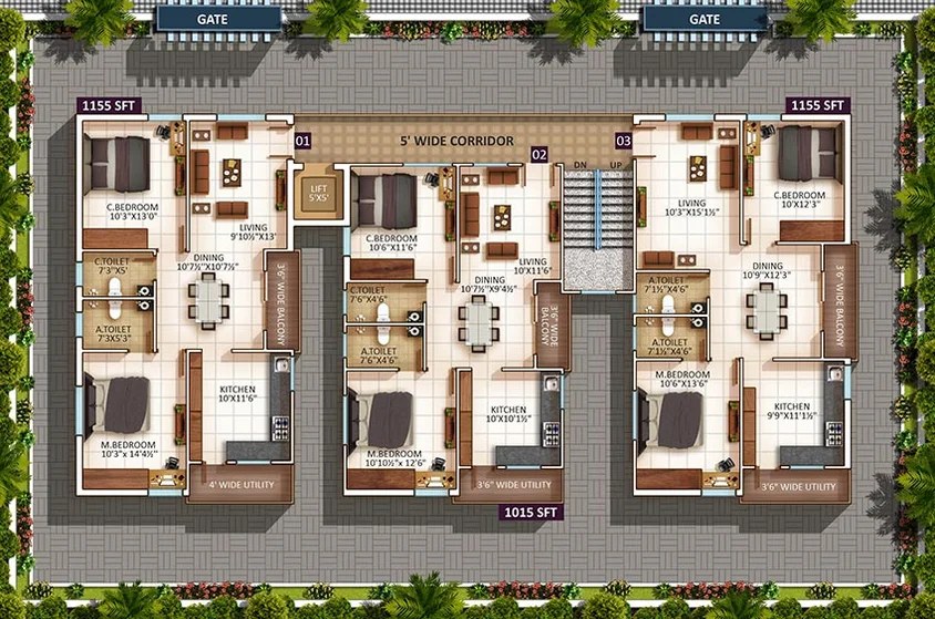 Master Plan of Pinnacle Sudhini Enclave in Kondapur, Hyderabad - Image 208364