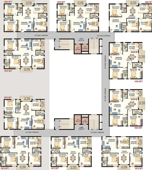 Floor Plan of Sri Aditya Wiiz Lagoon in Nizampet, Hyderabad - Image 208432