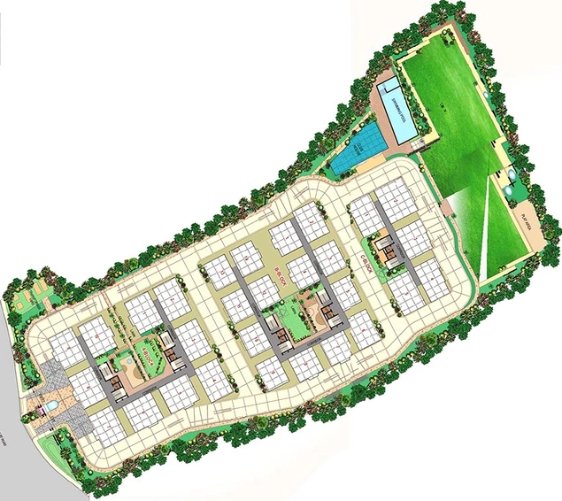 Master Plan of Sri Aditya Wiiz Lagoon in Nizampet, Hyderabad - Image 208431