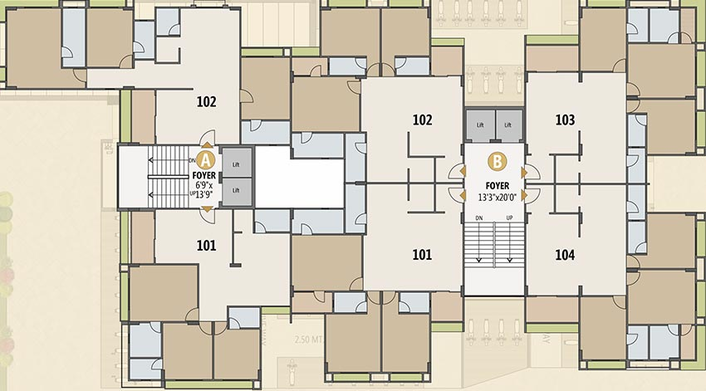 Floor Plan of LHP Tanishk Enclave in Motera, Ahmedabad - Image 208490