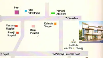 Location of Aashirwad Bunglows And Avenue - Image 116661