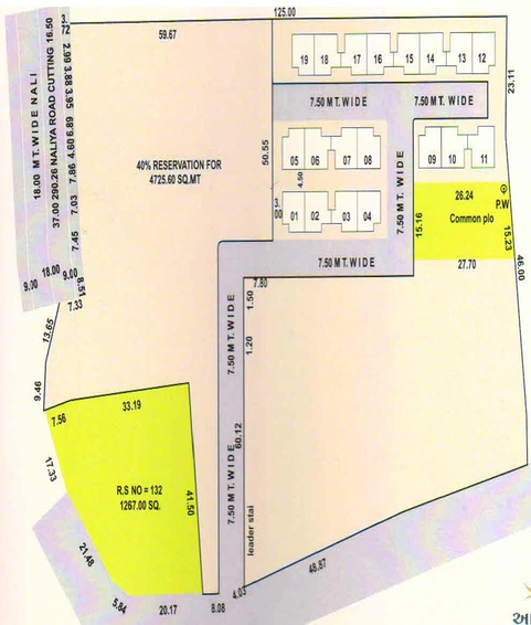 Master Plan of Aashirwad Bunglows And Avenue in Padra Road, Vadodara - Image 116662