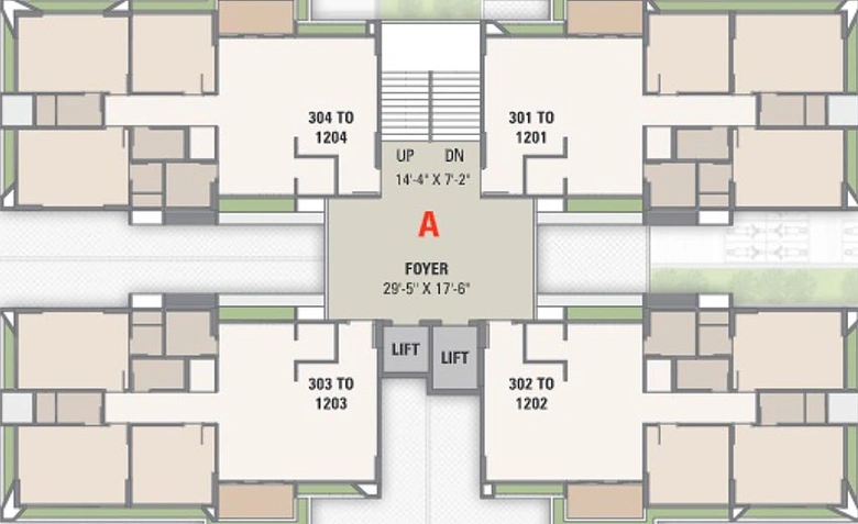 Floor Plan of Shree Sarju Idyllic in Chandkheda, Ahmedabad - Image 208531