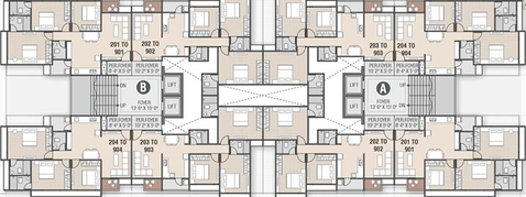 Floor Plan of Shyam Zircon Amora in Motera, Ahmedabad - Image 208548