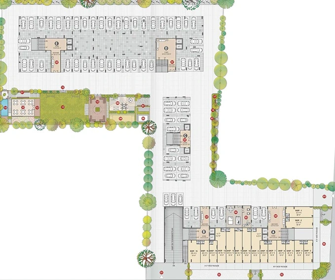 Master Plan of Shyam Zircon Amora in Motera, Ahmedabad - Image 208547