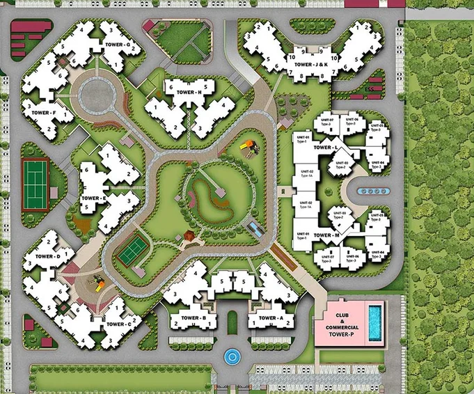 Master Plan of RG Mirage in Sector 120, Noida - Image 208582