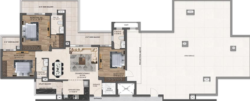 3 BHK Flat in MDB The Lutyens in Sector 86, Chandigarh - Image 828623