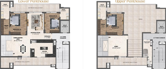 3 BHK Penthouse in MDB The Lutyens in Sector 86, Chandigarh - Image 828624