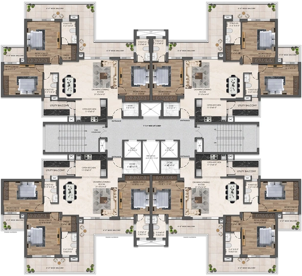 Floor Plan of MDB The Lutyens in Sector 86, Chandigarh - Image 208612