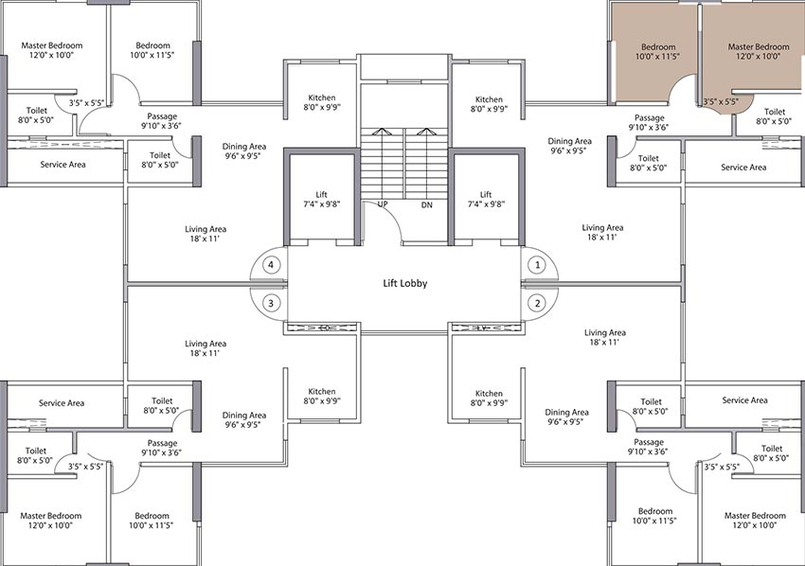 Floor Plan of The Baya Park in Dadar West, Mumbai - Image 208654