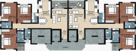 Floor Plan of Raichandani Indian BankCHS in Salisbury Park, Pune - Image 208670