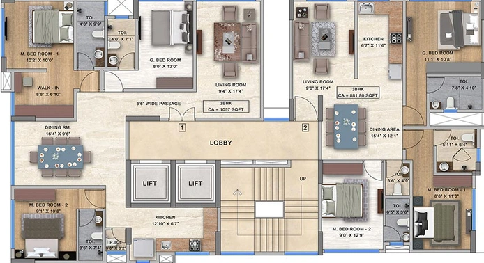 Floor Plan of Aikya Heights in Byculla East, Mumbai - Image 208683