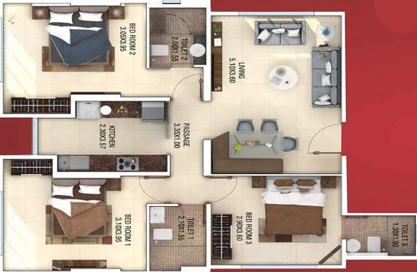 3 BHK Flat in Akshay Trafalgar Tower in Ghatkopar East, Mumbai - Image 828648