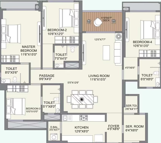 4 BHK Flat in Arihant F Residences in Ghatkopar East, Mumbai - Image 828653