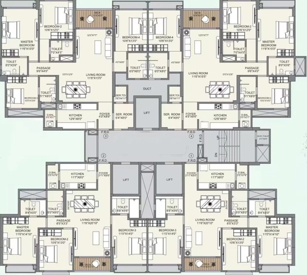 Floor Plan of Arihant F Residences in Ghatkopar East, Mumbai - Image 208712