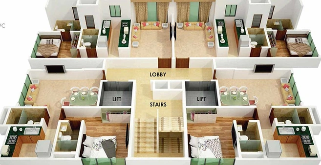 Floor Plan of Iqbal Azad Residency in Agripada, Mumbai - Image 208749