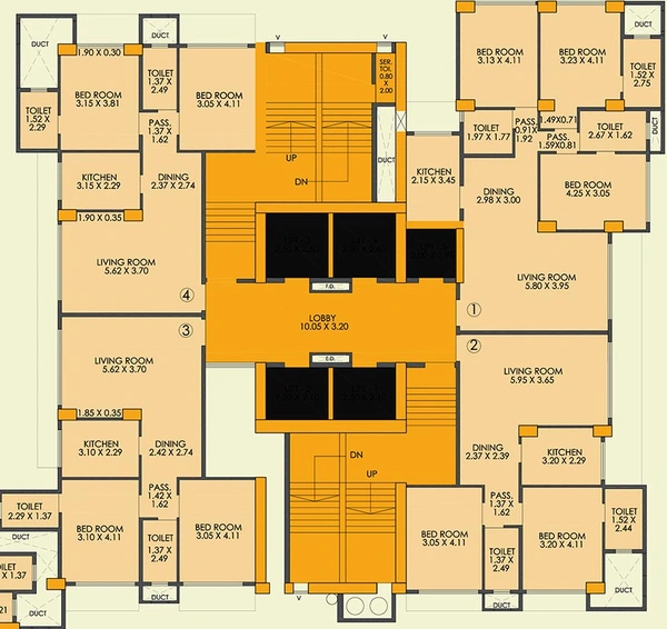 Floor Plan of Rohan Lifescapes Kshitij in Mumbai Central, Mumbai - Image 208774