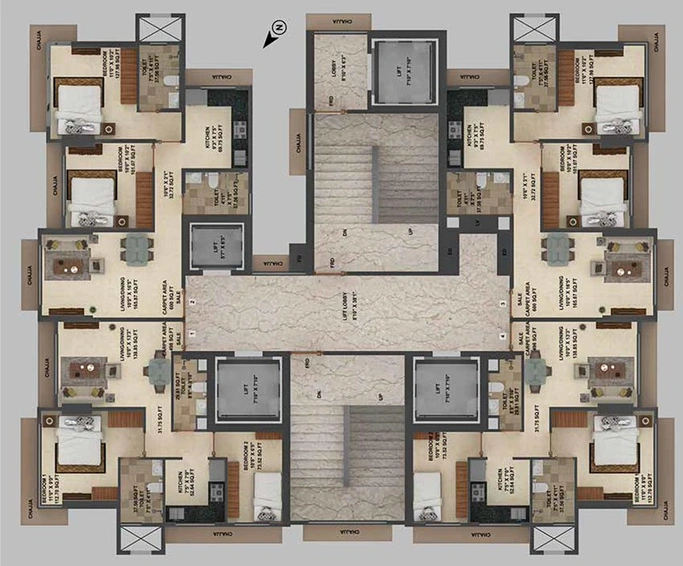 Floor Plan of Sumer Armonia in Mazgaon, Mumbai - Image 208802