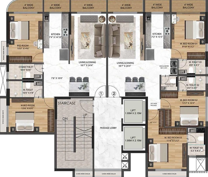 Floor Plan of Suparshwa Sanghvi Optima in Dadar East, Mumbai - Image 208828