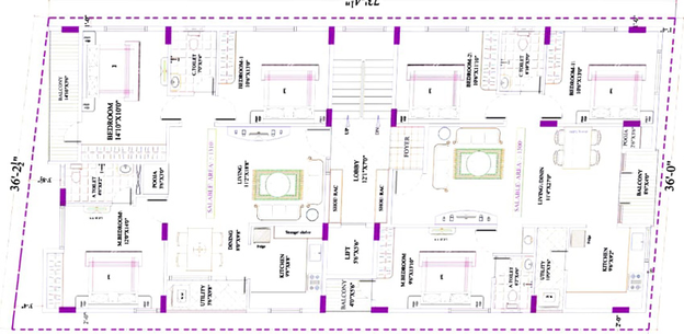 Floor Plan of Sri Garudadri Sunrise in Kanakapura, Bangalore - Image 208951