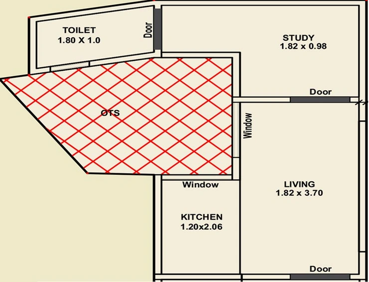 1 BHK Flat in Kothi Lavitra Flats in Wadi, Vadodara - Image 759395