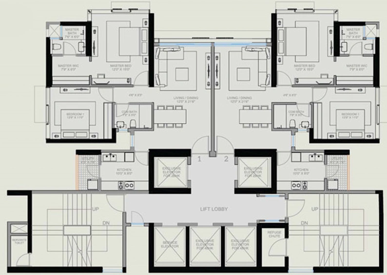 Master Plan of Rohan 7 Hughes in Malabar Hill, Mumbai - Image 209035