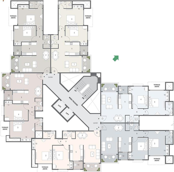 Floor Plan of Hubtown Countrywoods in Kondhwa, Pune - Image 209048