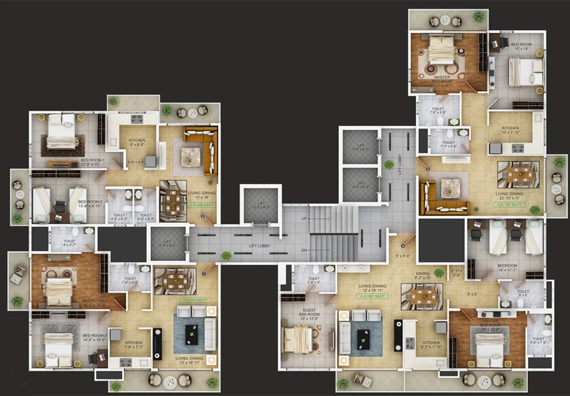 Floor Plan of Sanghvi Aaditya Elegance in Matunga East, Mumbai - Image 209056