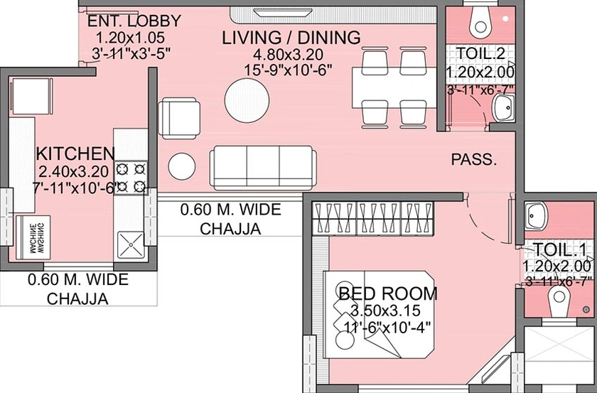 1 BHK Flat in Integrated Kamal in Mulund West, Mumbai - Image 828744