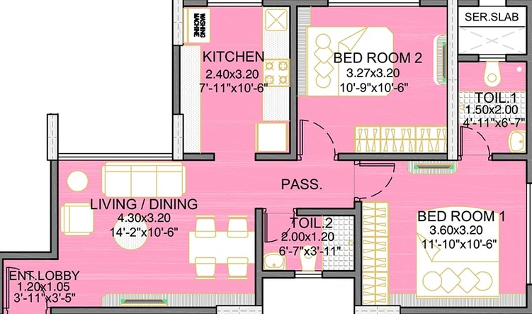 2 BHK Flat in Integrated Kamal in Mulund West, Mumbai - Image 828745