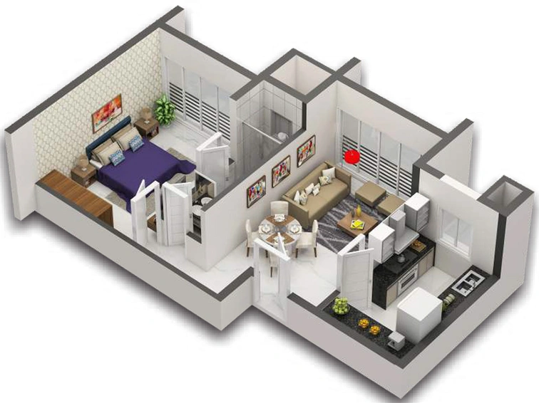 1 BHK Flat in Antariksh Alba in Andheri West, Mumbai - Image 828747