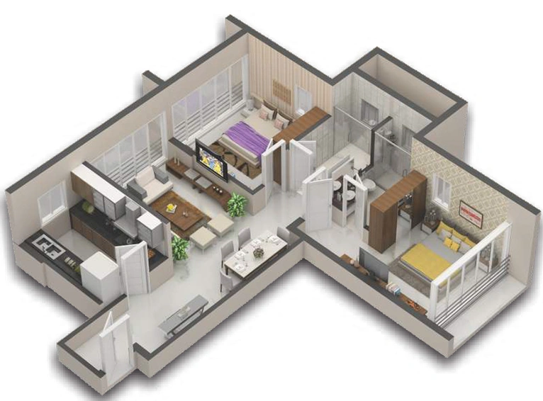 2 BHK Flat in Antariksh Alba in Andheri West, Mumbai - Image 828748
