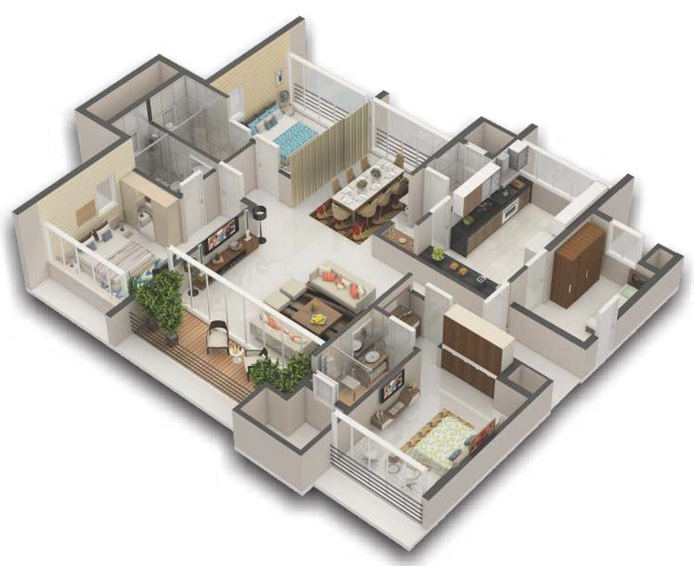 3.5 BHK Flat in Antariksh Alba in Andheri West, Mumbai - Image 828749