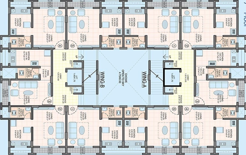 Floor Plan of Integrated Pranay Kiran in Ghatkopar West, Mumbai - Image 209094