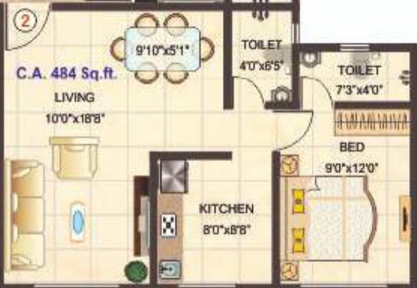 1 BHK Flat in K Nakrani Shankar Sadan in Ghatkopar East, Mumbai - Image 828761