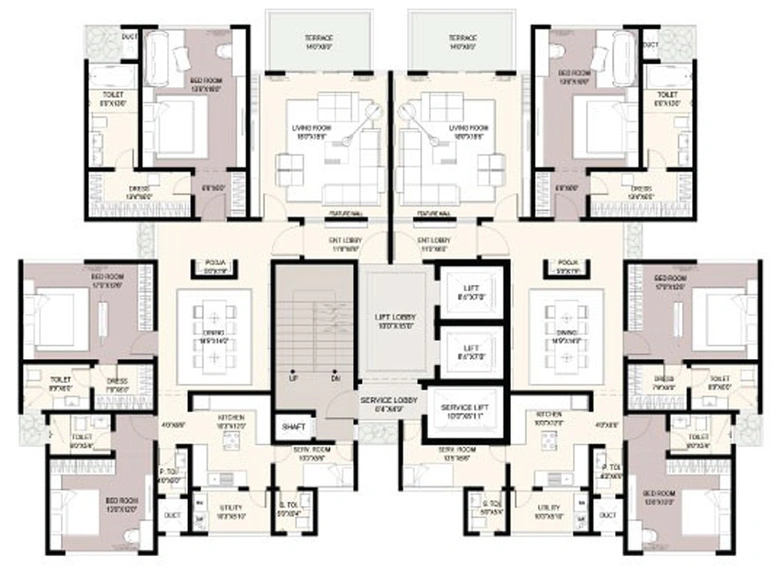 Floor Plan of Sumer Avenue 54 in Santacruz West, Mumbai - Image 209124