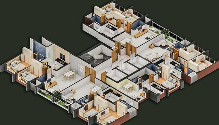 Floor Plan of Nandivardhan Parkway in Matunga East, Mumbai - Image 209156