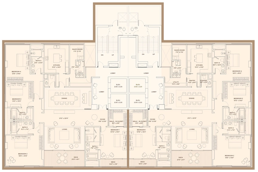 Floor Plan of Peninsula Carmichael Residences in Tardeo, Mumbai - Image 209161