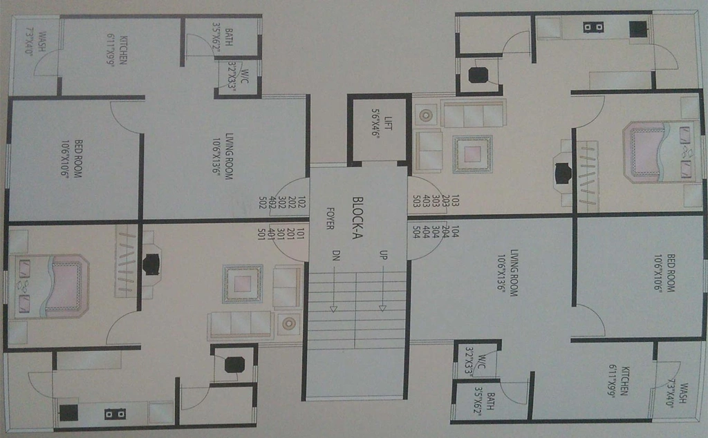 Floor Plan of Abhay Ratna Shine in Chandkheda, Ahmedabad - Image 117683