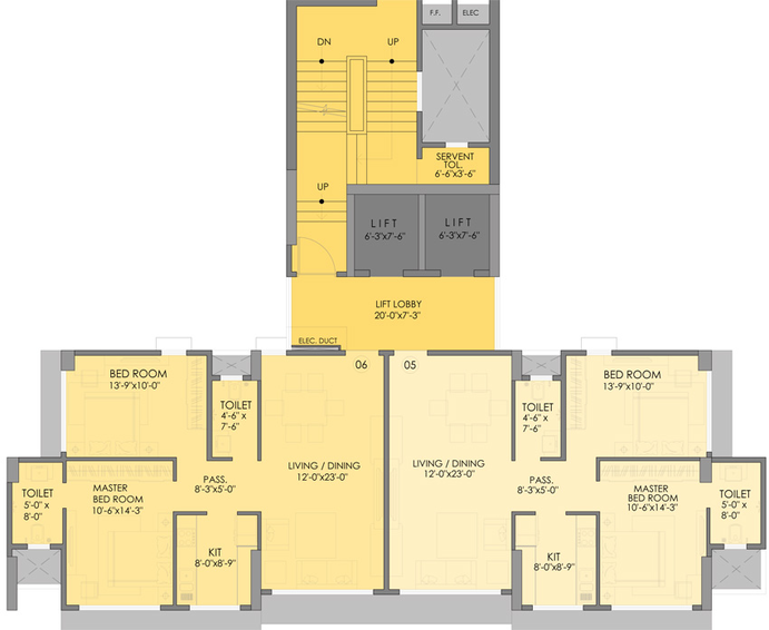 Floor Plan of Rohan Lifescapes Mirage in Matunga West, Mumbai - Image 209251
