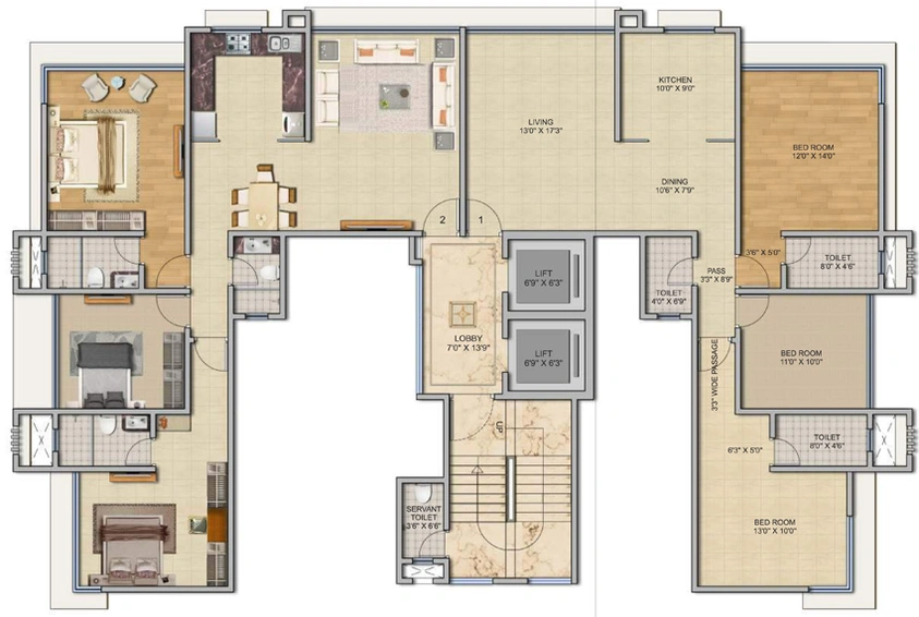 Floor Plan of Om Amrut Smruti in Matunga East, Mumbai - Image 209262