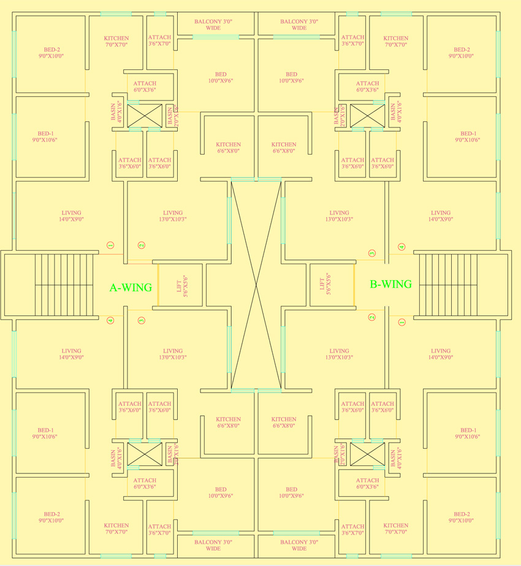 Floor Plan of Gurukrupa Yogi Residency in Bhiwandi, Thane - Image 209369