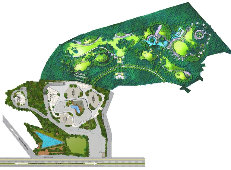 Master Plan of Man One Park Avenue in Ghodbunder Road, Thane - Image 209385