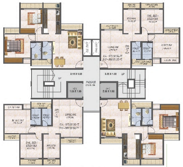 Floor Plan of Shree Sankalp in Kasarvadavali, Thane - Image 209412