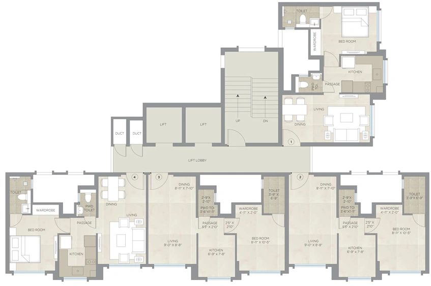 Floor Plan of Hiranandani Sorrento in Powai, Mumbai - Image 209456