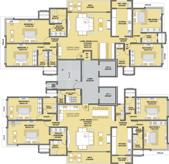 Floor Plan of Kabra Prathana in Juhu, Mumbai - Image 209474