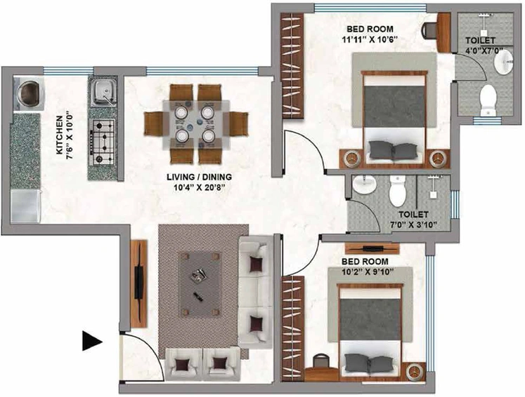 2 BHK Flat in Kolte Patil Evara in Borivali West, Mumbai - Image 828862